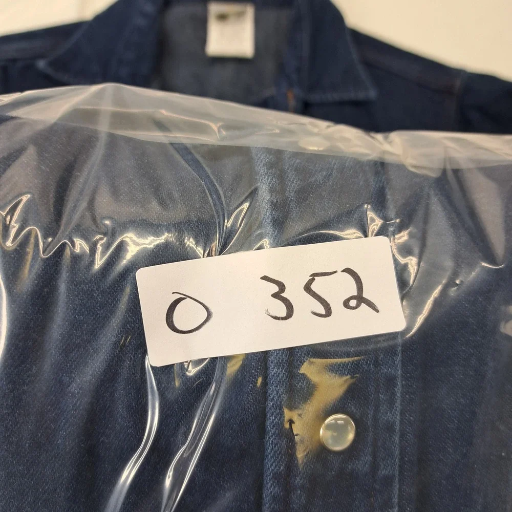 Carhartt Mens Denim Western Snap Button Shirt Blue SO2 DNM 15.5 x 35 Made in USA - Picture 9 of 9